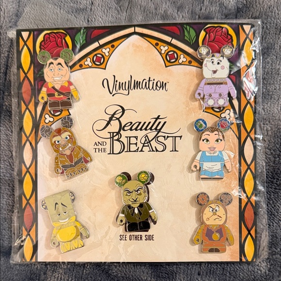 Disney Jewelry - NWT 2013 Disney Parks Vinylmation Beauty & Beast Mystery Pins Mickey RARE CHASER